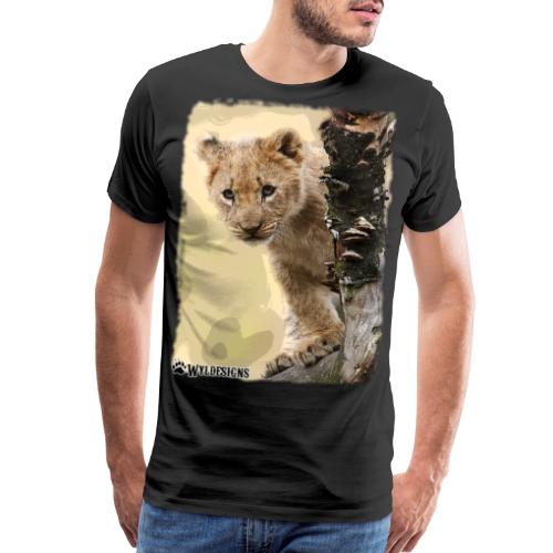 Lion Cub Peeking - Men's Premium T-Shirt