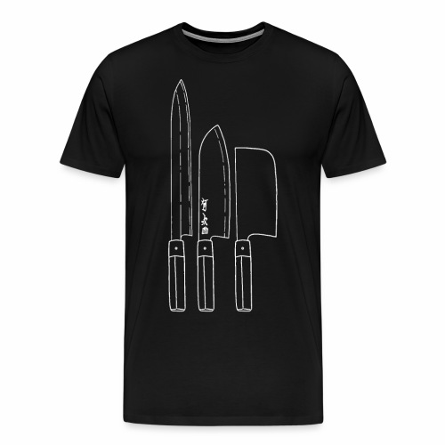 Japanese Knives- White - Men's Premium T-Shirt