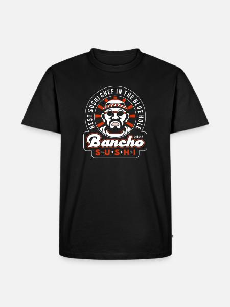 Sushi Chef Badge Sunburst - Men's Premium T-Shirt - black