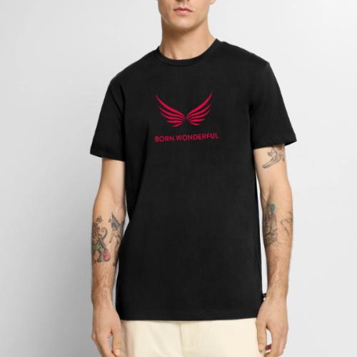 Red Born Wonderful Logo - Men's Premium T-Shirt