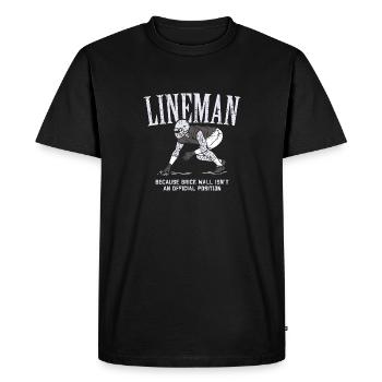American Football Lineman Brick Wall Shirt & Gift - Men's Premium T-Shirt - black - Front - Nico (187cm)