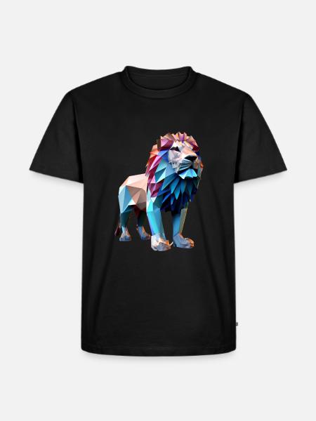 Polygon lions - Men's Premium T-Shirt - black
