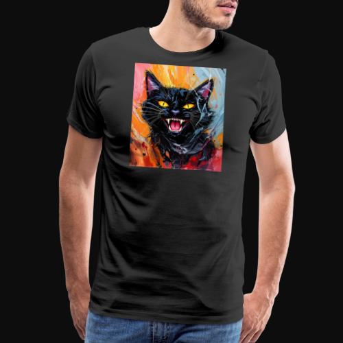 Black Cat Halloween - Men's Premium T-Shirt