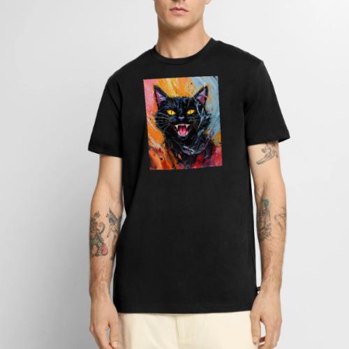 Black Cat Halloween - Men's Premium T-Shirt