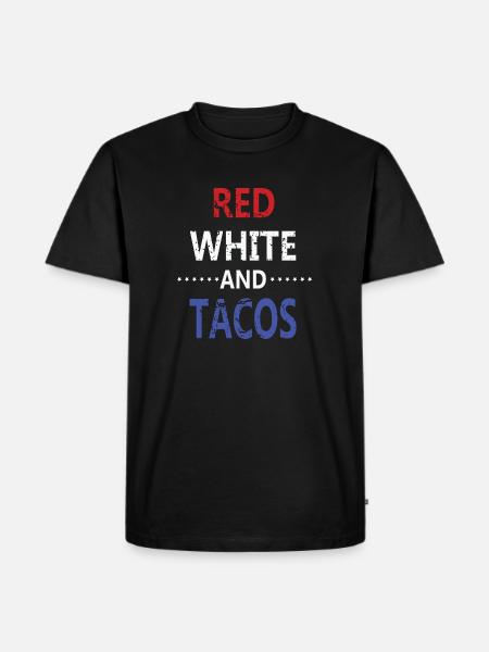 Red White And Tacos - Men's Premium T-Shirt - black