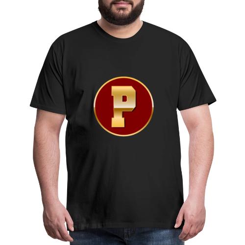 Letter P – Capital Varsity Alphabet Monogram - Men's Premium T-Shirt