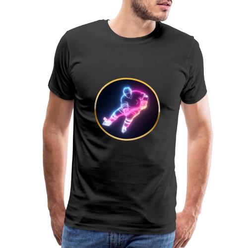 Hockey: Neon Ice Striker - Men's Premium T-Shirt