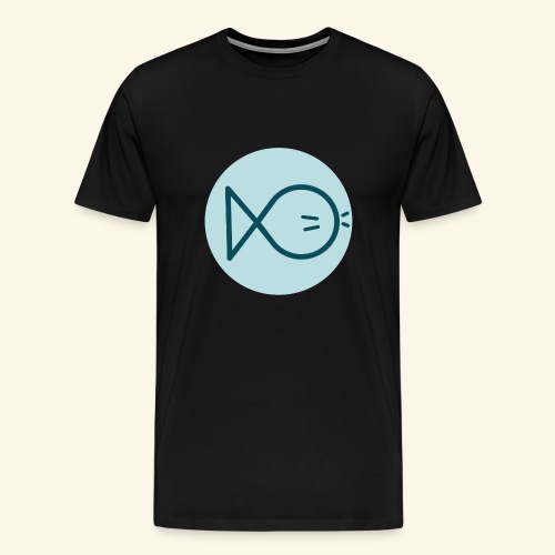 Logo moustache fish - Men's Premium T-Shirt