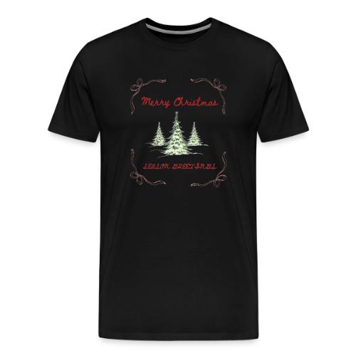 Beautiful Green Christmas Tree Graphic - Men's Premium T-Shirt