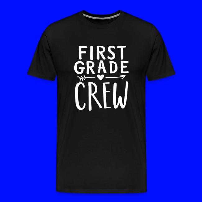 First Grade Crew Heart Teacher T-Shirts