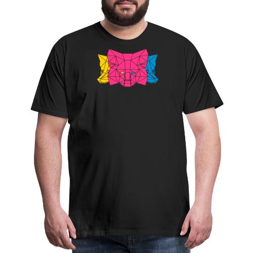MetaMask Multi Colored Triple Head - Men's Premium T-Shirt