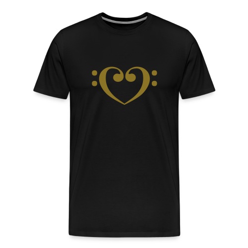 Bass Clef Heart - Men's Premium T-Shirt