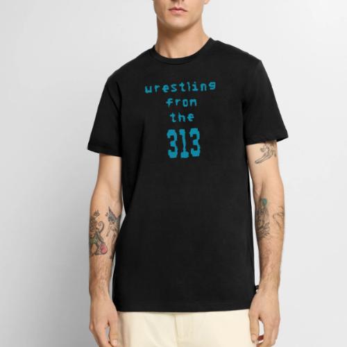 Wrestling from the 313 (Teal) - Men's Premium T-Shirt