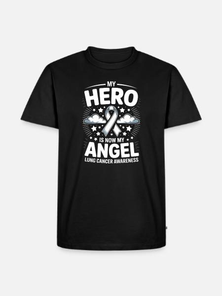 Lung Cancer Awareness Hero Design - Men's Premium T-Shirt - black