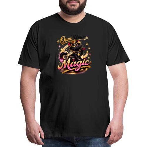 Own Your Magic – Glam Black Cat - Men's Premium T-Shirt