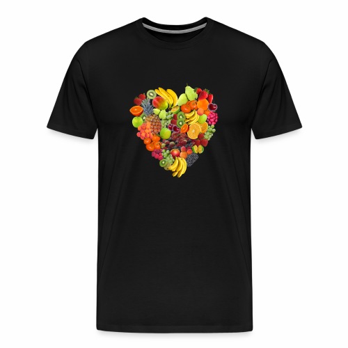 Fruit Heart - Be Healthy - World Vegetarian Day - Men's Premium T-Shirt