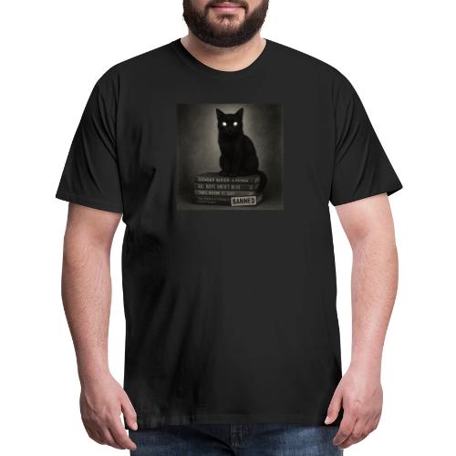 Cat on Banned Books - Men's Premium T-Shirt