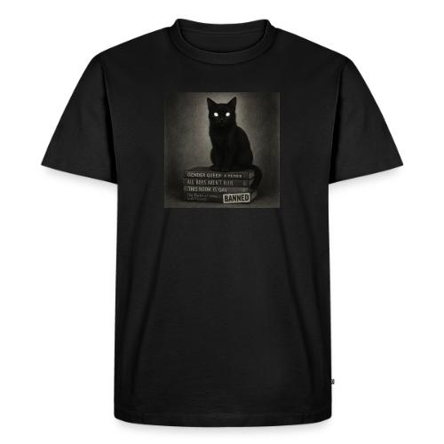 Cat on Banned Books - Men's Premium T-Shirt
