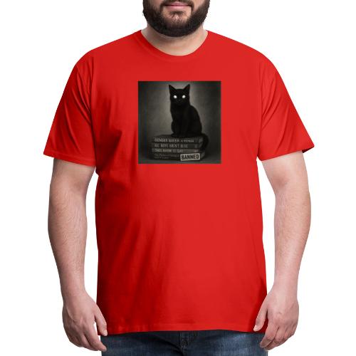 Cat on Banned Books - Men's Premium T-Shirt
