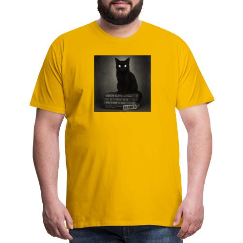 Cat on Banned Books - Men's Premium T-Shirt