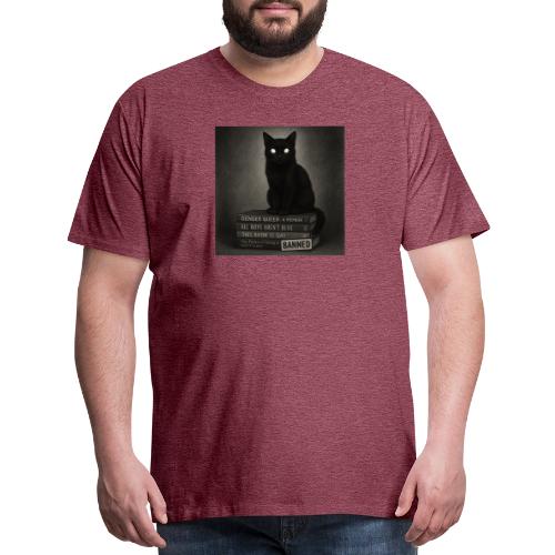 Cat on Banned Books - Men's Premium T-Shirt