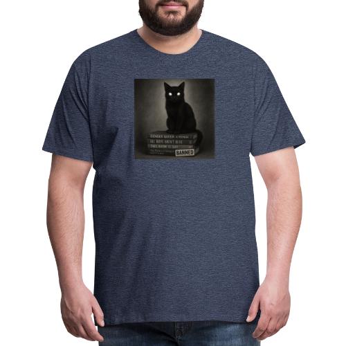 Cat on Banned Books - Men's Premium T-Shirt