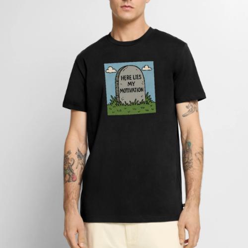 Motivations Cartoon Tombstone - Men's Premium T-Shirt