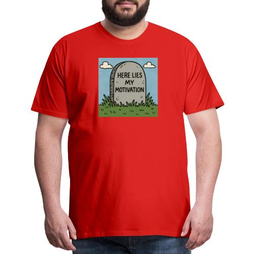 Motivations Cartoon Tombstone - Men's Premium T-Shirt