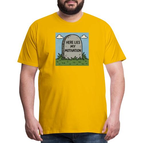 Motivations Cartoon Tombstone - Men's Premium T-Shirt
