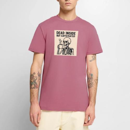 Skeleton Sipping Coffee - Men's Premium T-Shirt