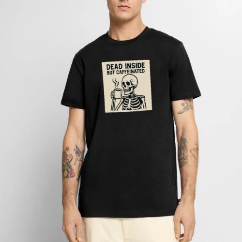 Skeleton Sipping Coffee - Men's Premium T-Shirt