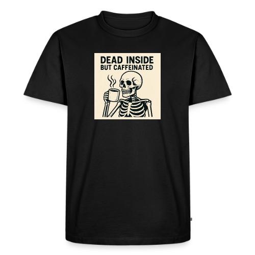 Skeleton Sipping Coffee - Men's Premium T-Shirt