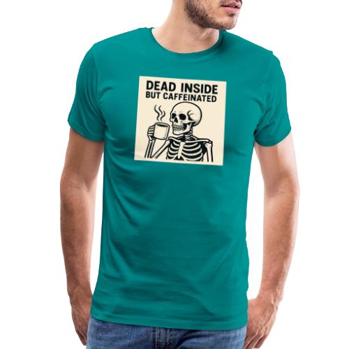 Skeleton Sipping Coffee - Men's Premium T-Shirt