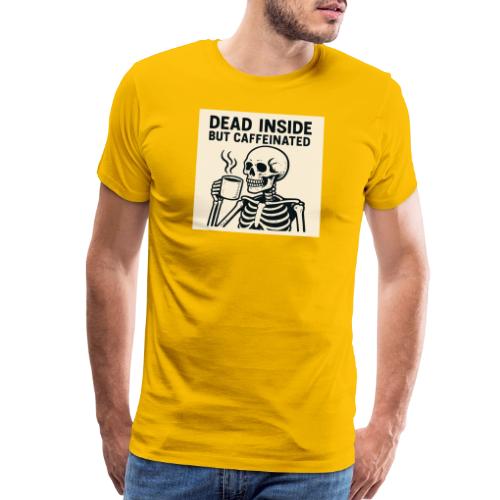 Skeleton Sipping Coffee - Men's Premium T-Shirt