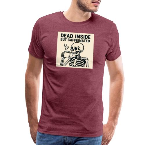 Skeleton Sipping Coffee - Men's Premium T-Shirt