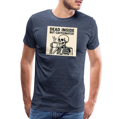 Skeleton Sipping Coffee - Men's Premium T-Shirt