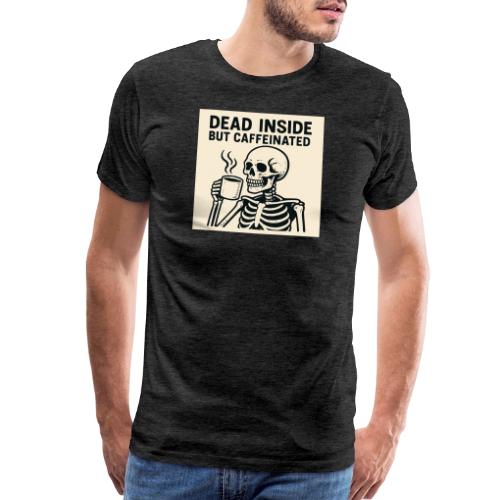 Skeleton Sipping Coffee - Men's Premium T-Shirt