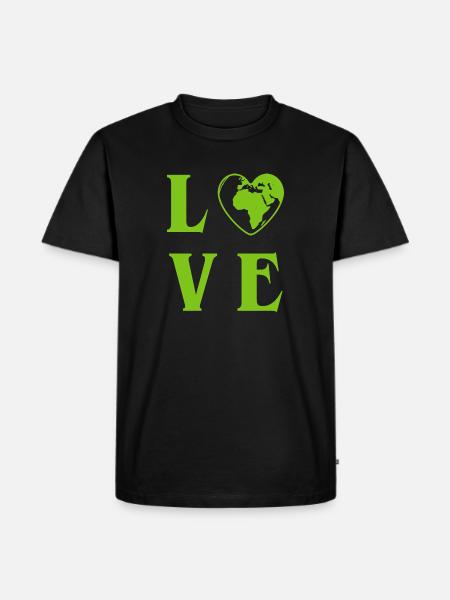 Love Planet Earth - Men's Premium T-Shirt - black