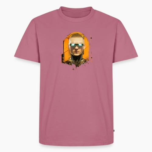 palnoch cyberpunk human head artwork - Men's Premium T-Shirt