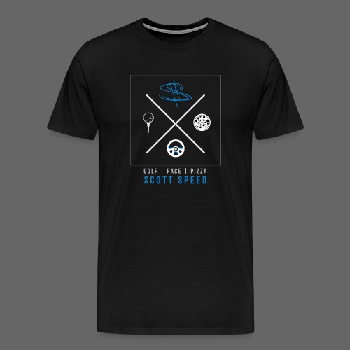 speedappareltrinitytee1overblk - Men's Premium T-Shirt