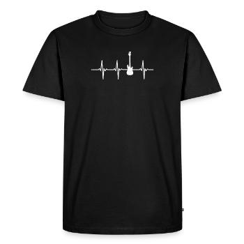Bass Player Guitar Bass Player Heartbeat - Men's Premium T-Shirt - black - Front - Nico (187cm)