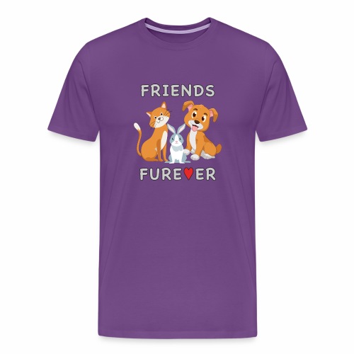 Friends Forever BFF Dog Cat Bunny Rabbit Kids Gift - Men's Premium T-Shirt