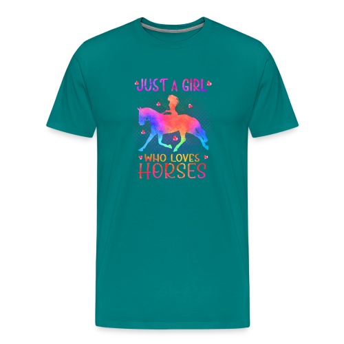 Just A Girl Who Loves Horses - Men's Premium T-Shirt