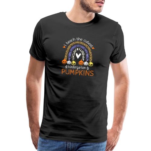 I Teach the Cutest Kindergarten Pumpkin Halloween - Men's Premium T-Shirt
