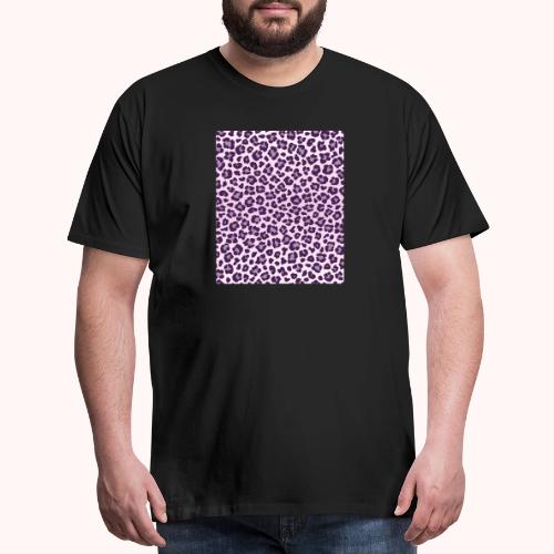 Purple Color Leopard Pattern - Men's Premium T-Shirt