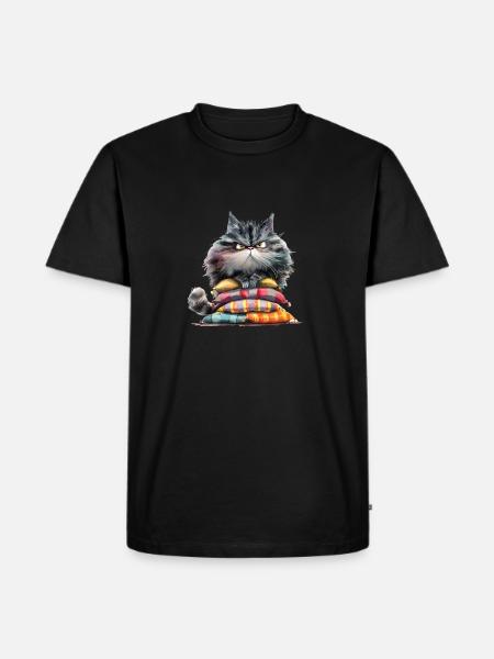 Funny Cat - Men's Premium T-Shirt - black