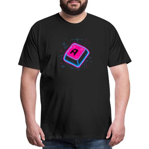Neon Pixel A Key - Men's Premium T-Shirt