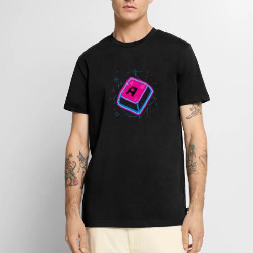 Neon Pixel A Key - Men's Premium T-Shirt