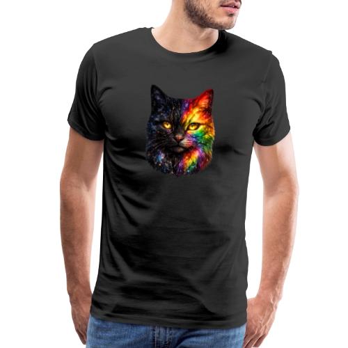 Cosmic Galaxy Rainbow Cat - Men's Premium T-Shirt