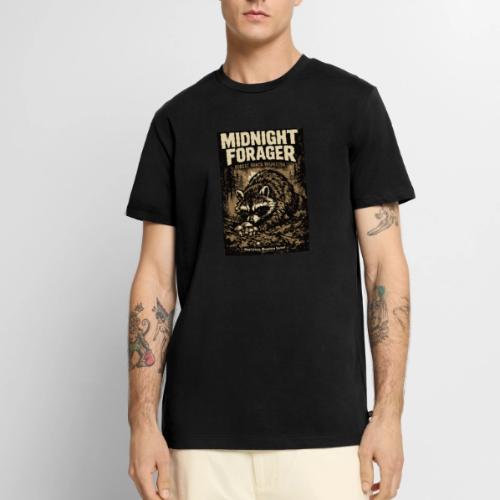 Midnight Forager Raccoon Mushroom Hunter - Men's Premium T-Shirt